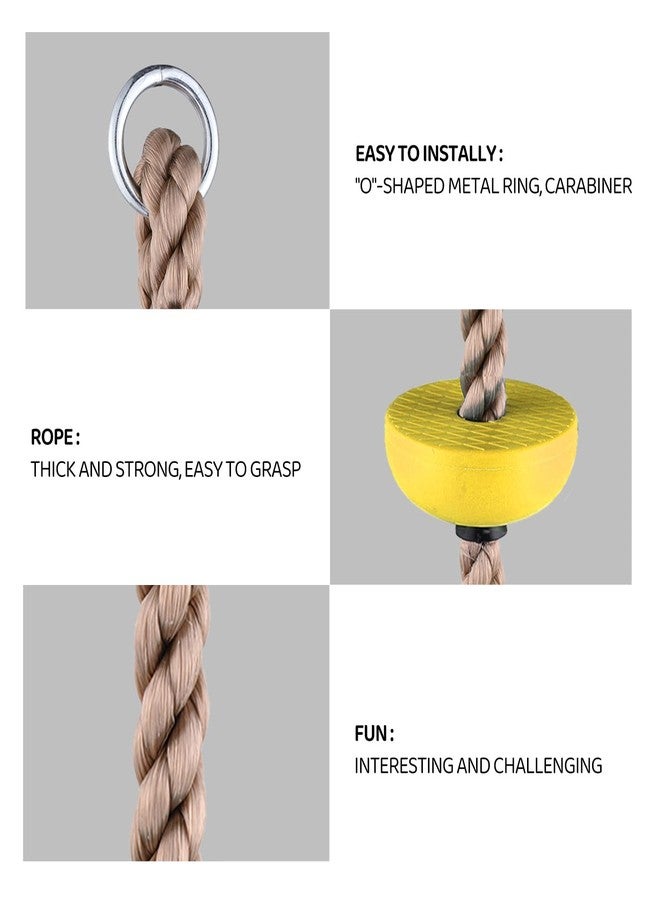 Toy Park Plastic Knot Rope/Kids Climbing Rope with 5 Plastic Knots Ideal for Tree Houses and Climbing Frames (Yellow) - Image 2